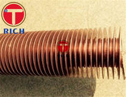 OD25mm Serrated Finned Copper Pipe for Air Cooler